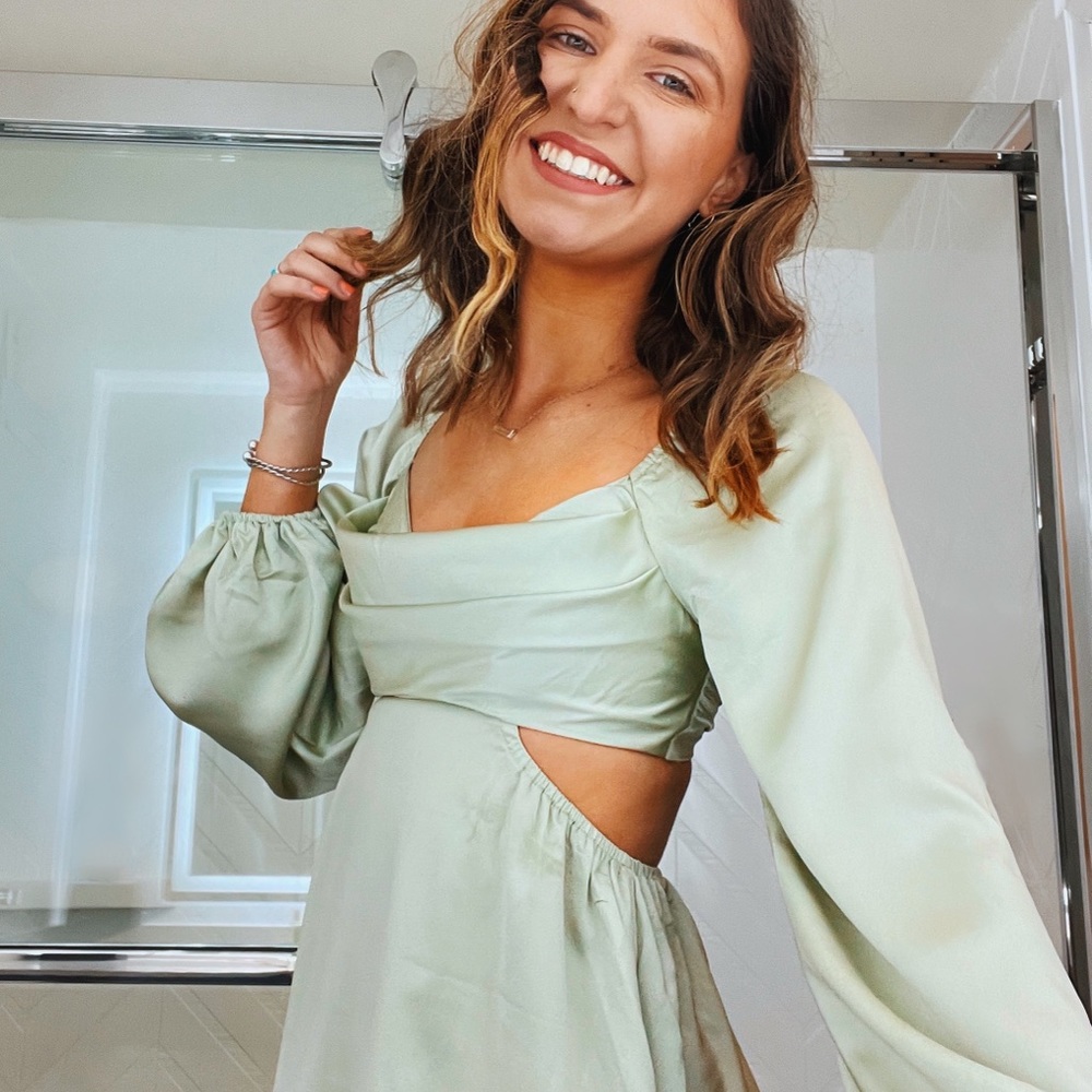 Princess Polly Ashli Mini Dress Green